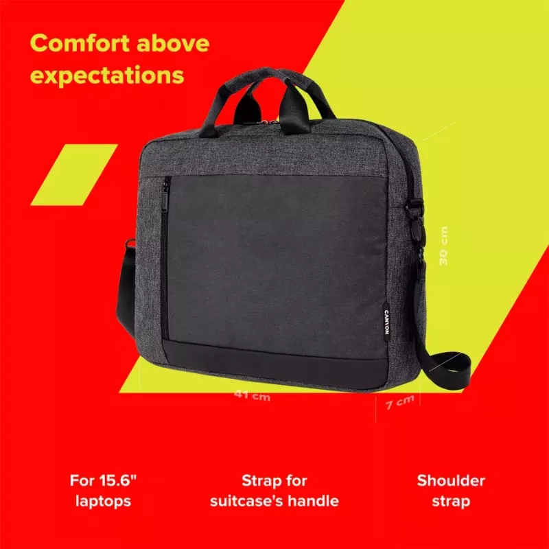 CANYON laptop-sleeve B-5 voor 15,6 inch laptops, zwart