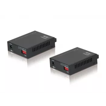 LevelOne RJ45 naar SC BIDI Fast Ethernet mediaconverter-set, singlemode glasvezel, 20 km