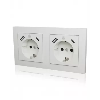 ICY BOX IB-MPS4200W-PD stopcontact type F + USB A + USB C wit