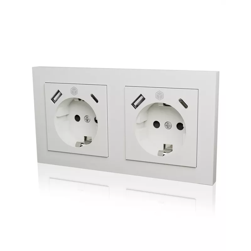 ICY BOX IB-MPS4200W-PD stopcontact type F + USB A + USB C wit
