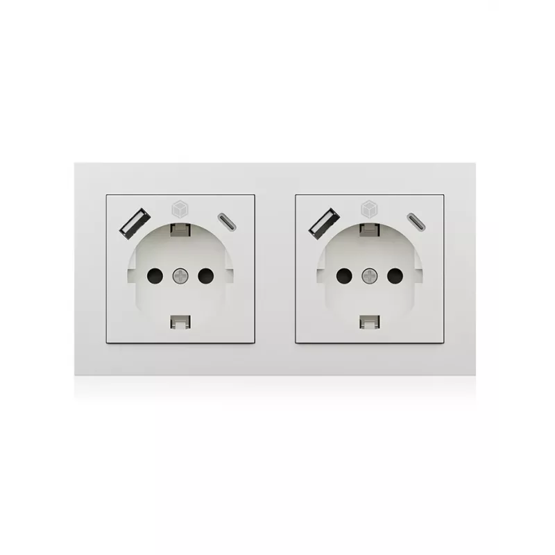 ICY BOX IB-MPS4200W-PD stopcontact type F + USB A + USB C wit