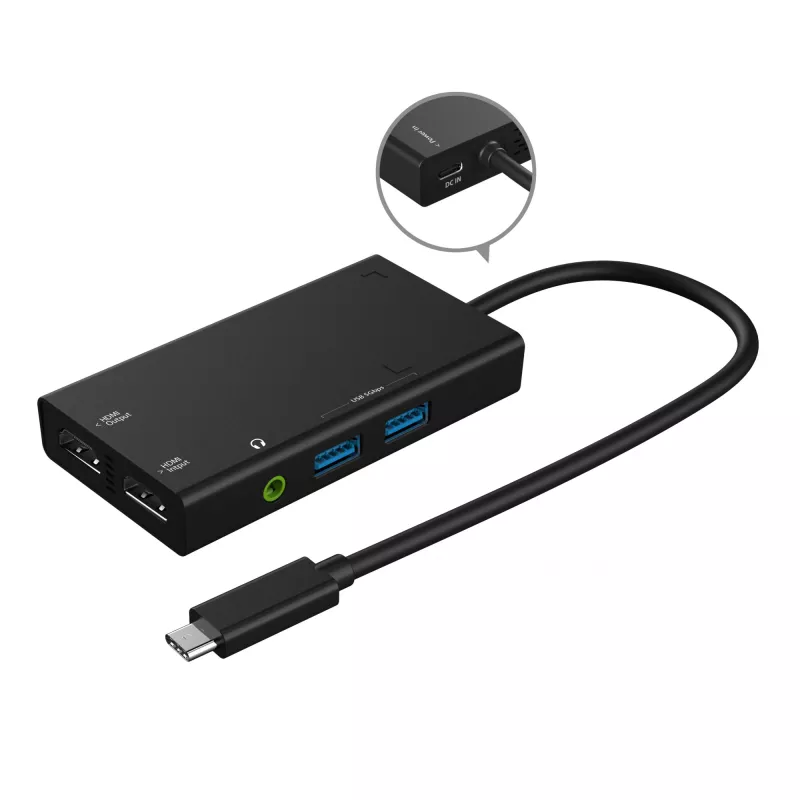 j5create JVA01-N USB-hub voor videocapture 1920x1080 30Hz zwart