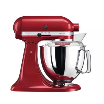 KitchenAid Artisan 5KSM175PS keukenmachine — 300 W, 4,8 l RVS-kom, rood
