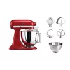 KitchenAid Artisan 5KSM175PS keukenmachine — 300 W, 4,8 l RVS-kom, rood