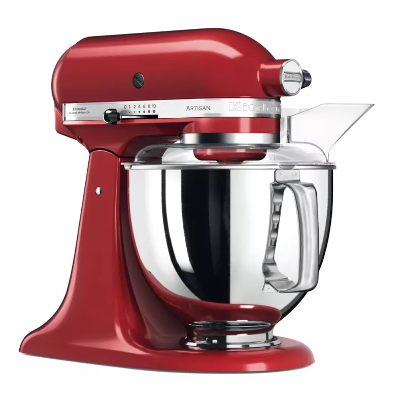 KitchenAid Artisan 5KSM175PS keukenmachine — 300 W, 4,8 l RVS-kom, rood