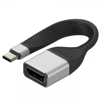Techly ICOC-USBC-DP12 videokabel-adapter 0,131 m USB Type-C DisplayPort zwart