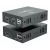 AV-verlengset (zender & ontvanger) LEVELONE HVE-8111, 3840x2160, Cat6, USB-A/USB-B, DC 12V (2 stuks)
