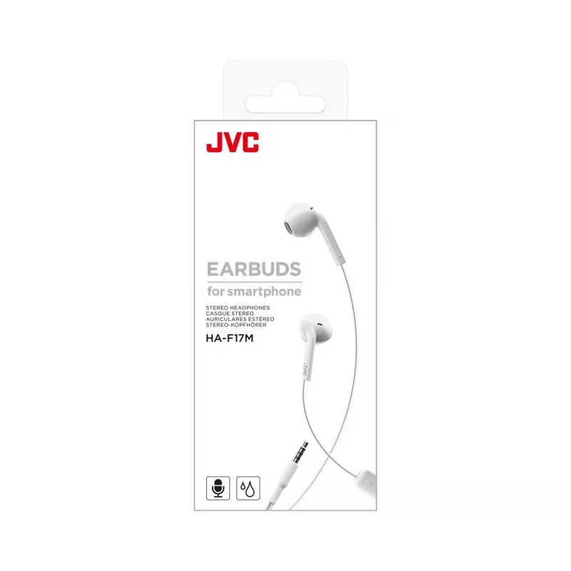 JVC HA-F17M headset bedraad in-ear gesprekken/muziek wit