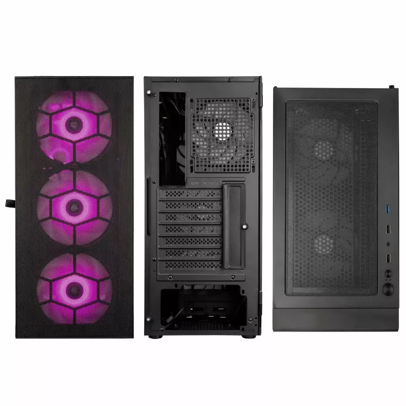 PC-behuizing Kolink OBSERVATORY HF MB Midi Tower zwart
