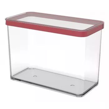 Voorraaddoos rotho LOFT 2,1 L rechthoekig transparant 100×200×142 mm, technopolymeer
