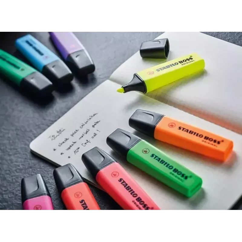 Marker STABILO BOSS Original beitelpunt roze