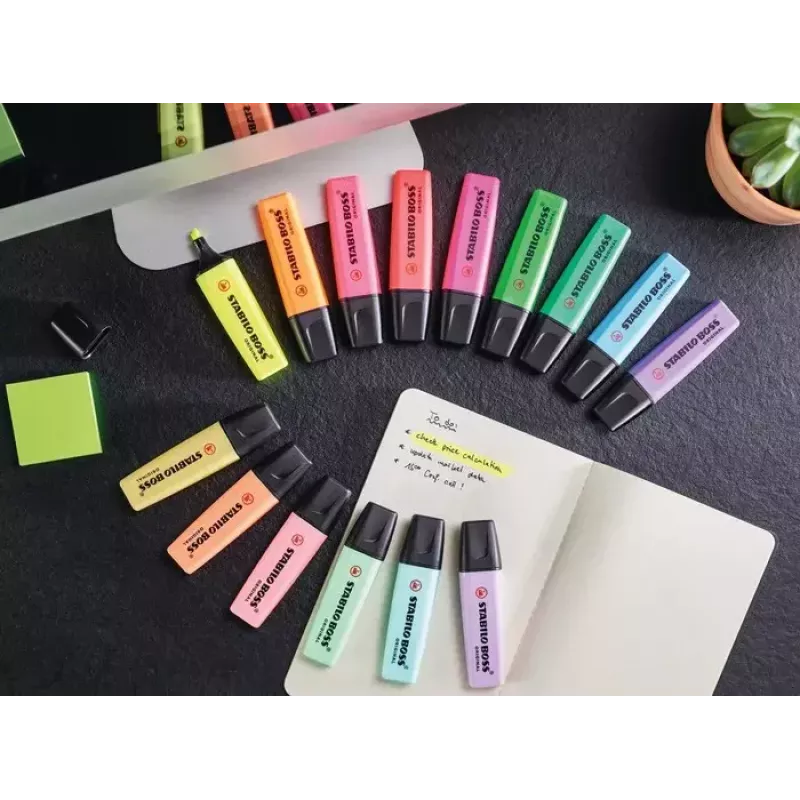 Marker STABILO BOSS Original beitelpunt roze