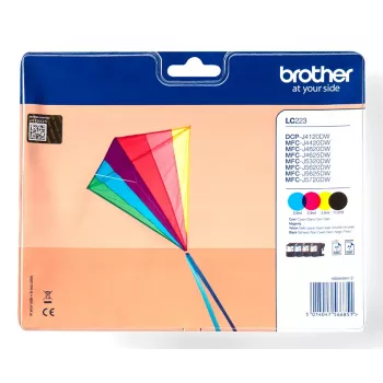 Brother LC223VALBPDR inktpatroon 4 stuks origineel zwart, cyaan, magenta, geel