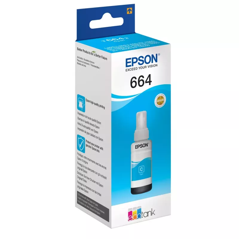 Epson 664 Ecotank cyaan inktfles (70 ml)