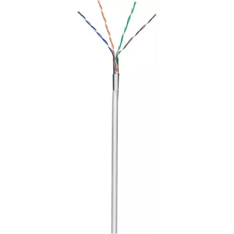Netwerkkabel Goobay CAT 5e F/UTP grijs 100 m