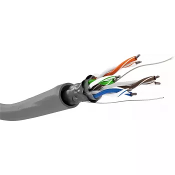 Netwerkkabel Goobay CAT 5e F/UTP grijs 100 m