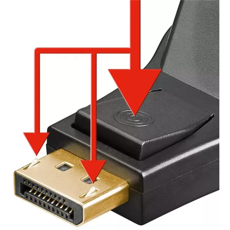 Goobay DisplayPort/DVI-D-adapter 1.1 verguld zwart