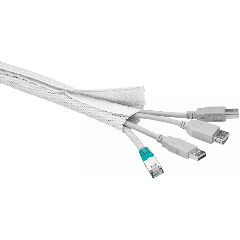 Kabelmantel Goobay 51918 wit 1,8 m