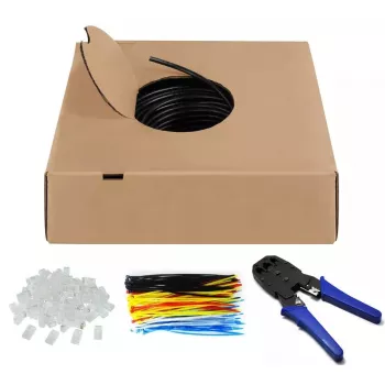Netwerkkabel Goobay 94399 U/UTP Cat6 305 m zwart