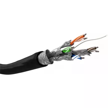 Netwerkkabel Goobay CAT 6 Outdoor S/FTP 100 m zwart