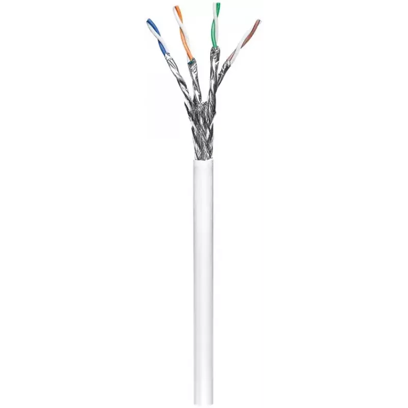 Goobay CAT 6 netwerkkabel S/FTP PiMF wit 100m