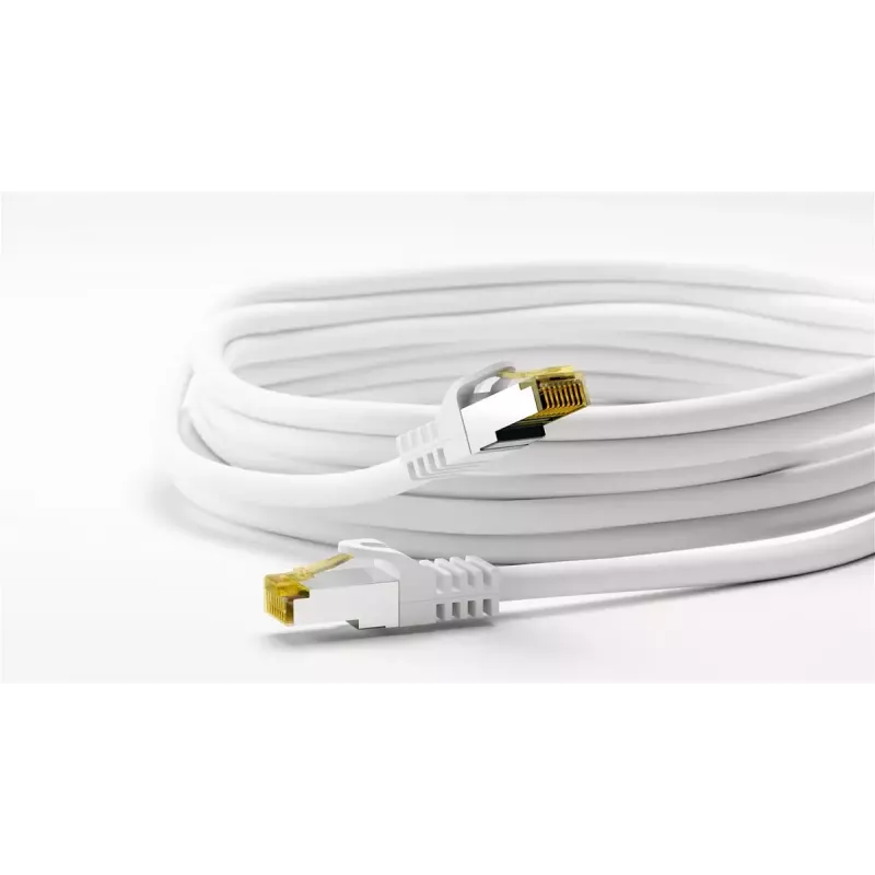 Netwerkkabel Goobay RJ45 Patchkabel CAT 6A S/FTP 15 m wit
