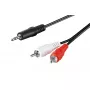 Audiokabel Goobay 51652 10m 3,5mm naar 2 x RCA zwart