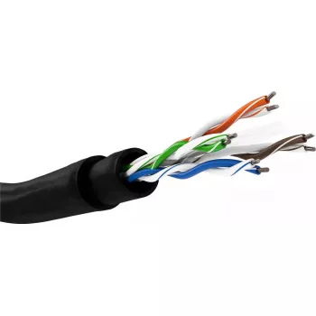 Netwerkkabel Goobay CAT 6 outdoor U/UTP 100m zwart