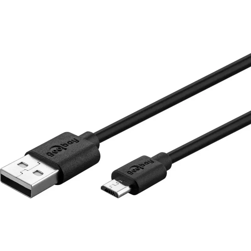 Goobay Micro-USB snellaad- en synchronisatiekabel 1 m USB 2.0 zwart
