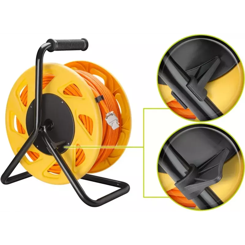 Netwerkkabel Goobay Portable RJ45 50m Cat7a oranje
