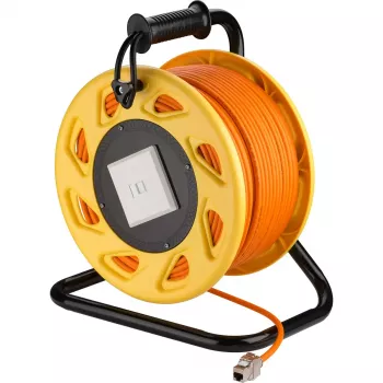 Netwerkkabel Goobay Portable RJ45 50m Cat7a oranje