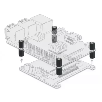 Afstandsbus M2,5 zeskant binnendraad 10 mm zwart 4 stuks DeLOCK 60243