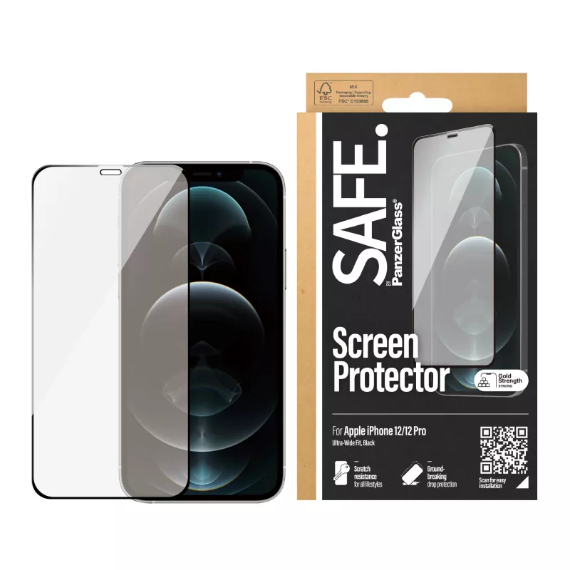 PanzerGlass SAFE. by ® displayschermfolie iPhone 12 | 12 Pro | Edge-to-Edge