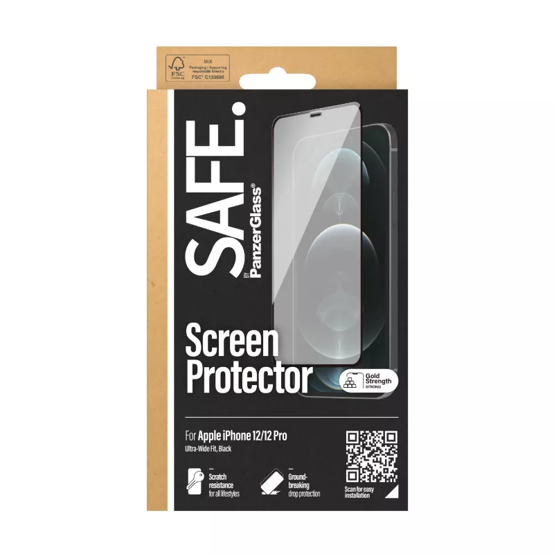 PanzerGlass SAFE. by ® displayschermfolie iPhone 12 | 12 Pro | Edge-to-Edge