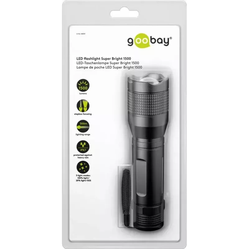 Universele zaklamp Goobay LED 1500 lumen
