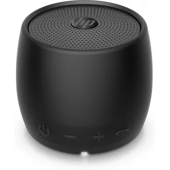 HP zwarte Bluetooth-luidspreker 360, kabel & draadloos, mono draagbare luidspreker, zwart, cilinder, knoppen, universeel