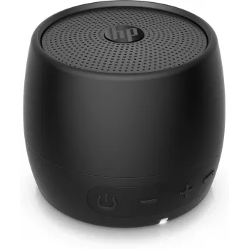 HP zwarte Bluetooth-luidspreker 360, kabel & draadloos, mono draagbare luidspreker, zwart, cilinder, knoppen, universeel