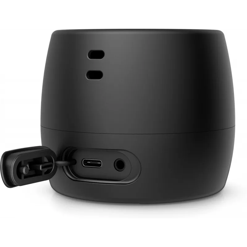 HP zwarte Bluetooth-luidspreker 360, kabel & draadloos, mono draagbare luidspreker, zwart, cilinder, knoppen, universeel