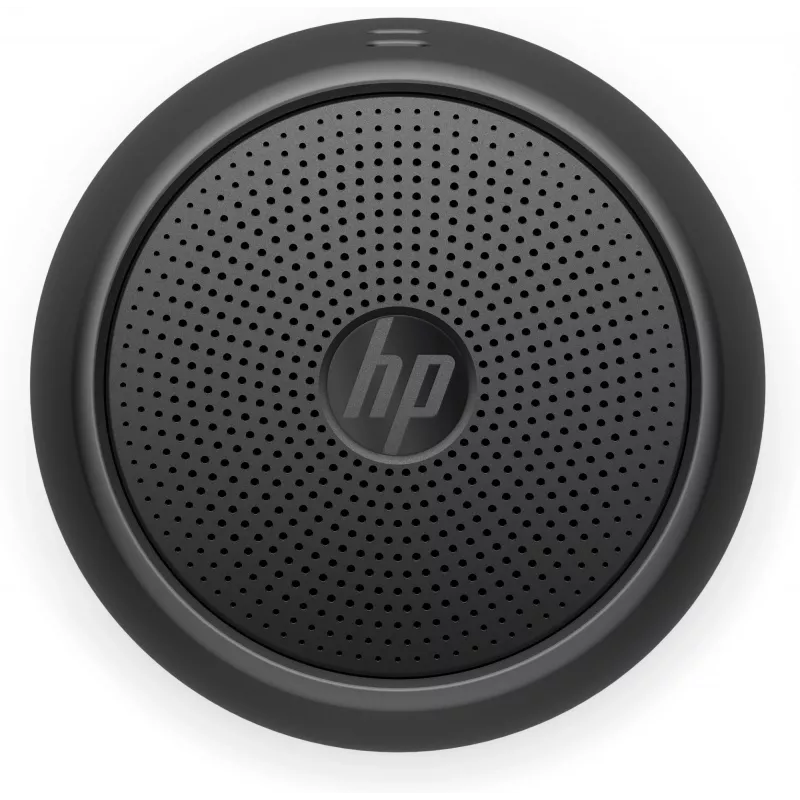 HP zwarte Bluetooth-luidspreker 360, kabel & draadloos, mono draagbare luidspreker, zwart, cilinder, knoppen, universeel