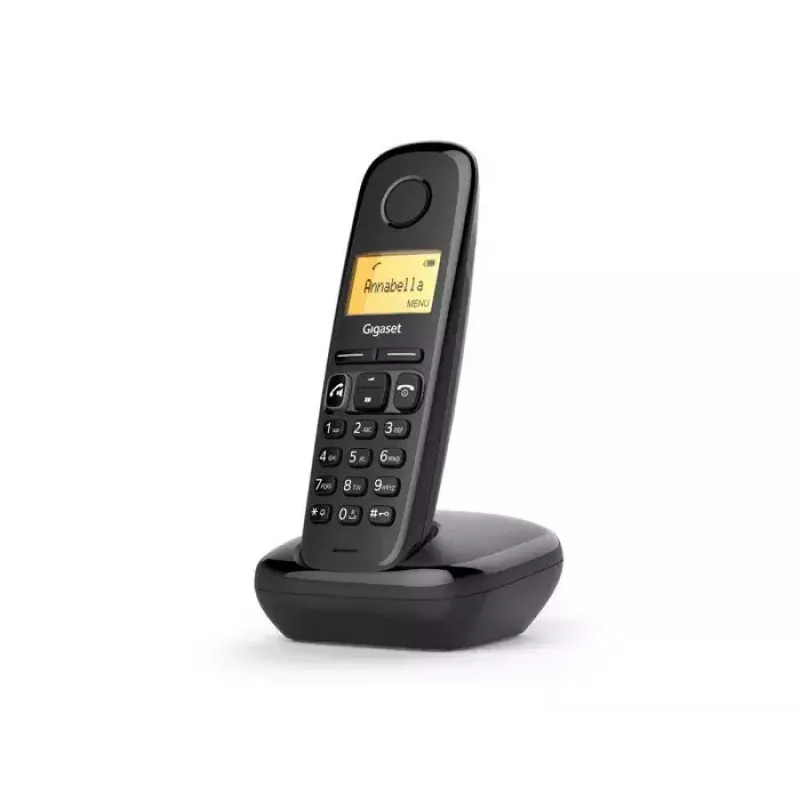 Analoge/DECT-telefoon Gigaset A270A nummerherkenning zwart draadloze handset