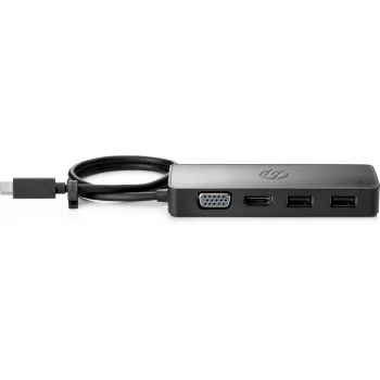 HP USB-C Travel Hub G2, bedraad, USB 3.2 Gen 1 (3.1 Gen 1) Type-C, zwart, China, Windows 10, 107 mm