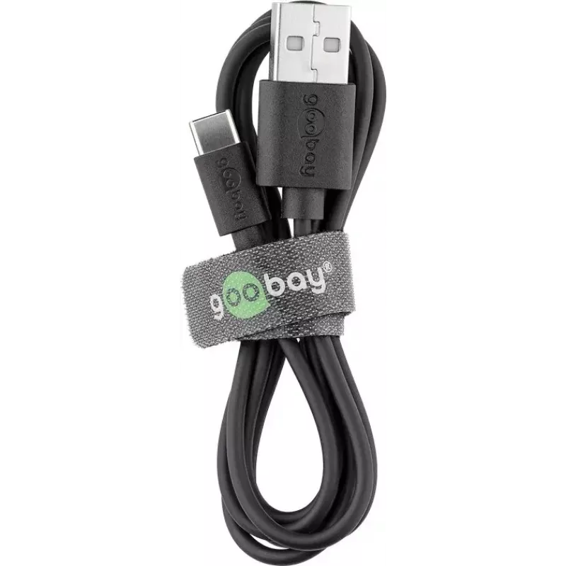 Opladerset Goobay USB-C 5W met kabel 1m zwart