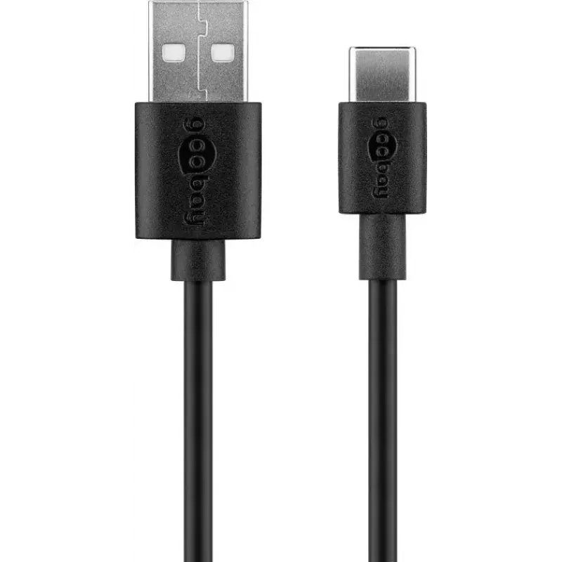 Opladerset Goobay USB-C 5W met kabel 1m zwart