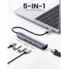 Ugreen 10919 laptop-dock/poortreplicator bedraad USB 3.2 Gen 1 (3.1 Gen 1) Type-C grijs