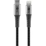 Goobay Lightning-kabel 2m zwart grijs 60W 3A USB-C