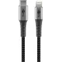 Goobay Lightning-kabel 1m USB-C naar Lightning zwart grijs 49271