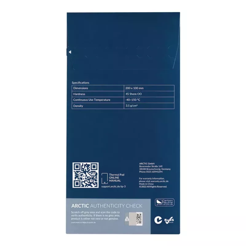 ARCTIC TP-3 Premium Performance thermisch pad 200 x 100 mm, 1,5 mm