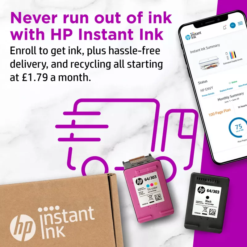 HP ENVY 6010e draadloze all-in-one kleurenprinter, Instant Ink; kopiëren, scannen