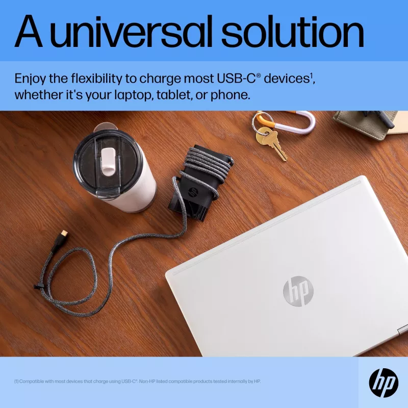 HP 671R3AA USB-C 65 W laptoplader, AC 115/230 V, EU