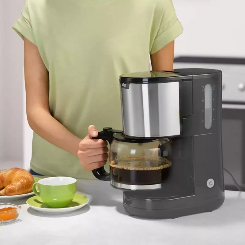 Braun PurShine KF 1500 BK Filterkoffiezetapparaat, zwart/roestvrij staal